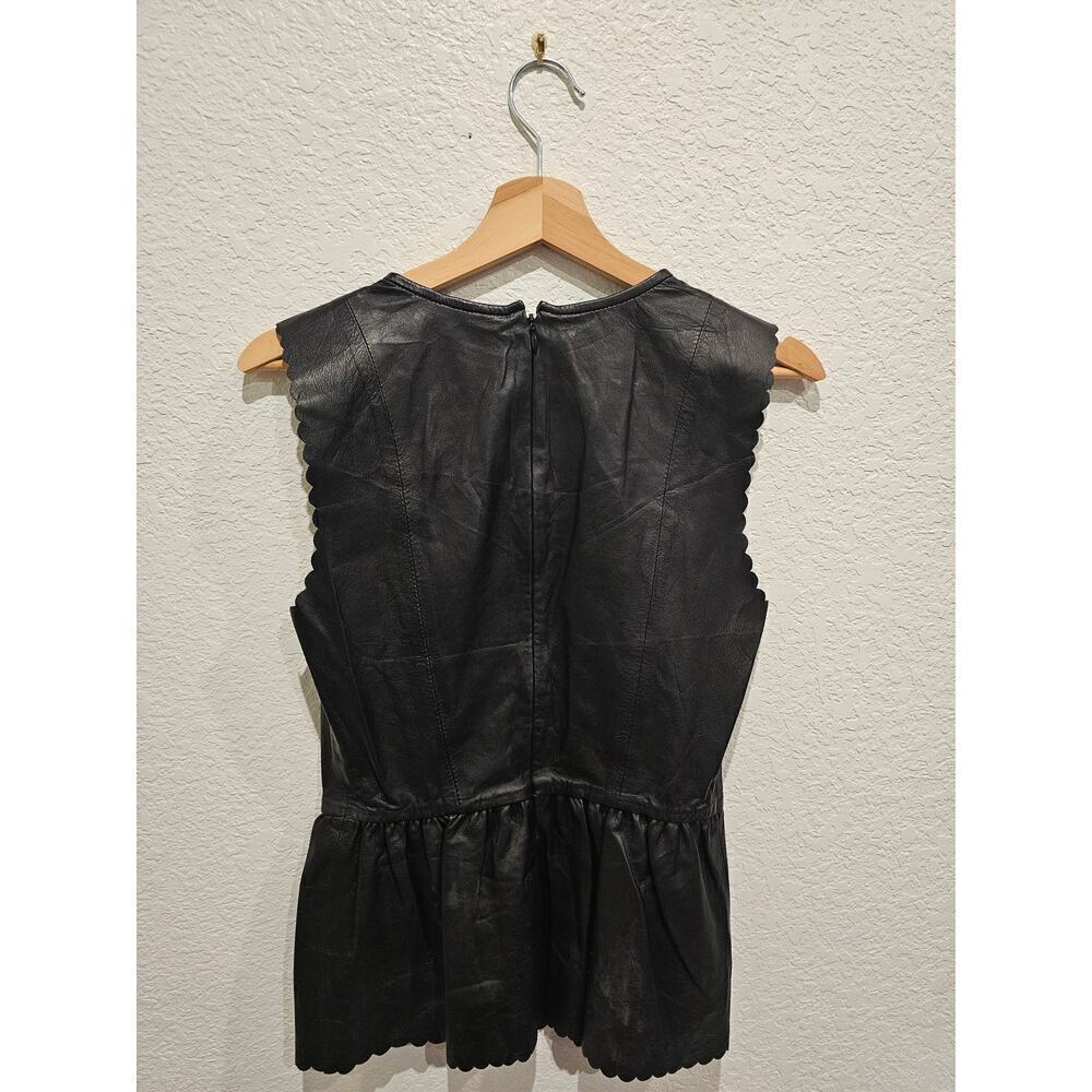 Leather blouse Madewell Black size S - Picture 2 of 4